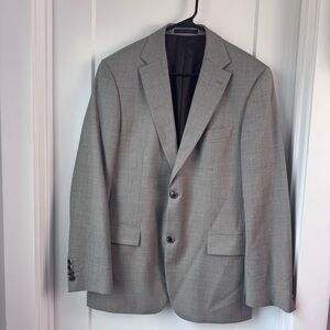 BOSS Hugo Boss Pasini1 Virgin Wool Blazer Sport Coat Brown Gray 40R
